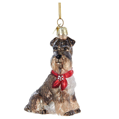 Noble Gems™ Schnauzer Glass Ornament