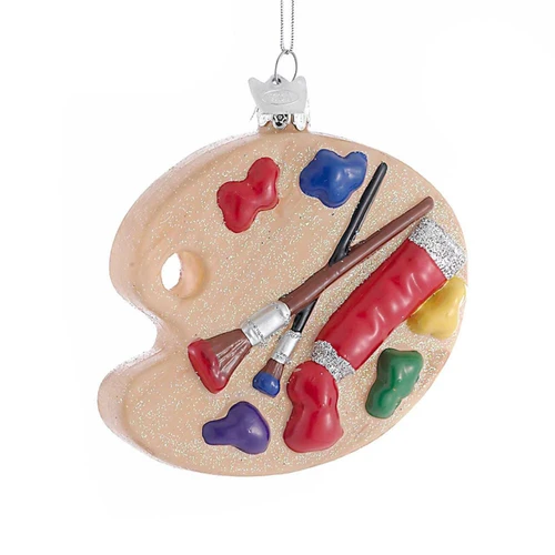 Noble Gems™ Painting Palette Glass Ornament