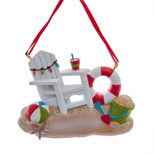 Beach Chair Ornament For Personalization