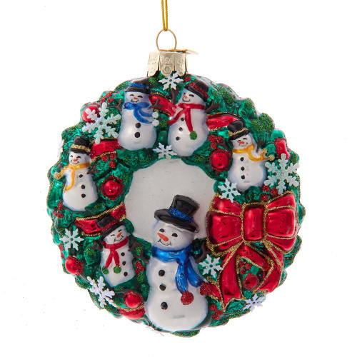 Noble Gems™ Glass Snowman Wreath Ornament