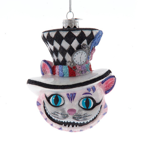 Noble Gems™ Glass Cheshire Cat Head Ornament