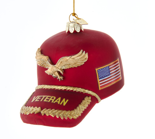 Noble Gems™ Glass “Veteran“ Hat Ornament