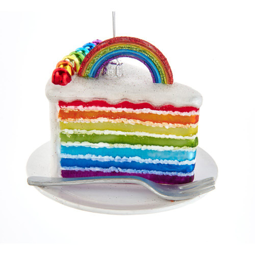 Noble Gems™ Rainbow Cake Slice Ornament