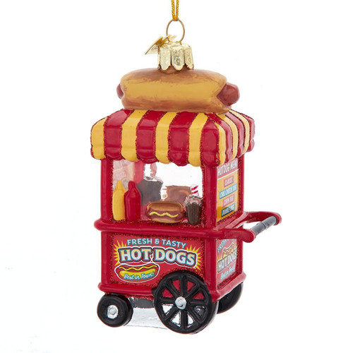 Noble Gems™ Glass Hot Dog Cart Ornament