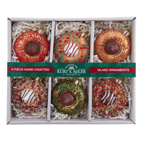 Noble Gems™ Glass Cookie Drop Ornaments, 6-Piece Box