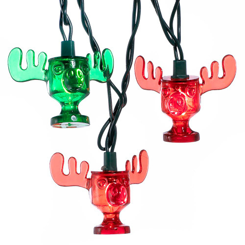 9' UL 10L National Lampoon Christmas Vacation™ Red and Green Wally World Moose Mug Light Set