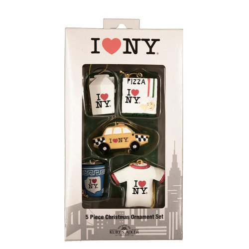 I Love NY® Miniature Ornaments, 5-Piece Box Set