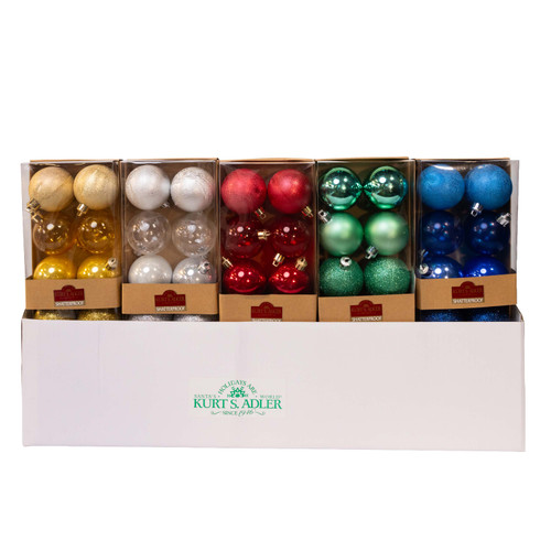 60MM Shatterproof Ball Ornaments,12-Piece Box Set