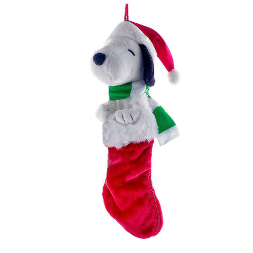 Peanuts© Plush Head Snoopy Stocking