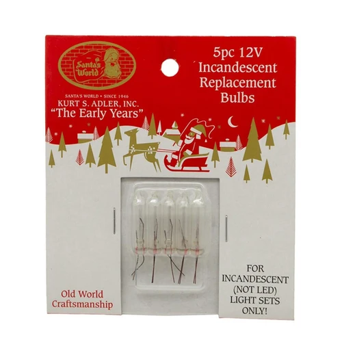 5PK 12V Incandescent Replacement Bulbs