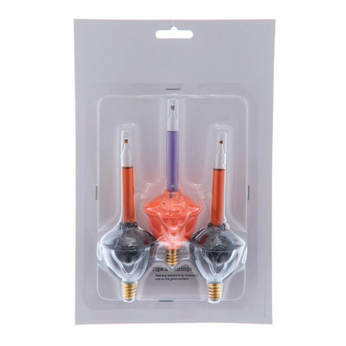 Halloween 3-Piece Black & Orange Bubble Light Replacement Bulbs
