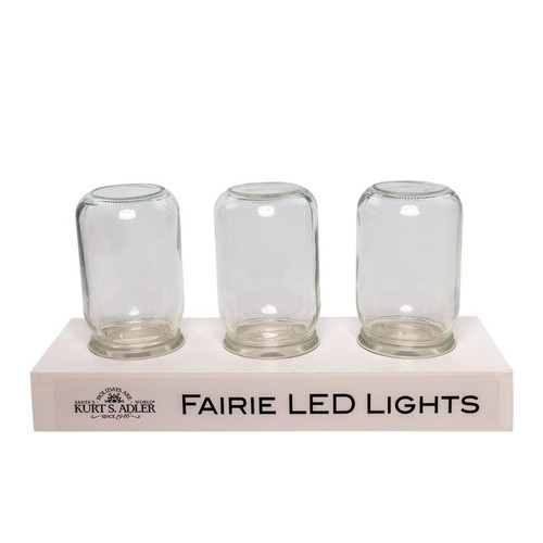 13“ 3-Piece Mason Jar Fairy Light Display