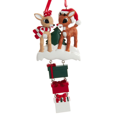 Rudolph The Red Nose Reindeer® & Clarice Family of 5 Ornament For Personalization