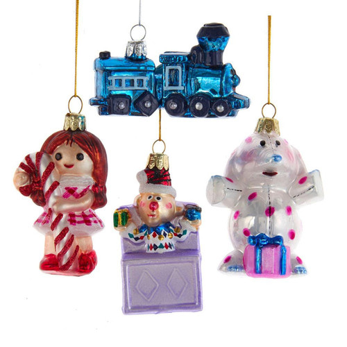 Rudolph The Red Nose Reindeer® Glass Misfit Toys Ornaments, 4 Assorted