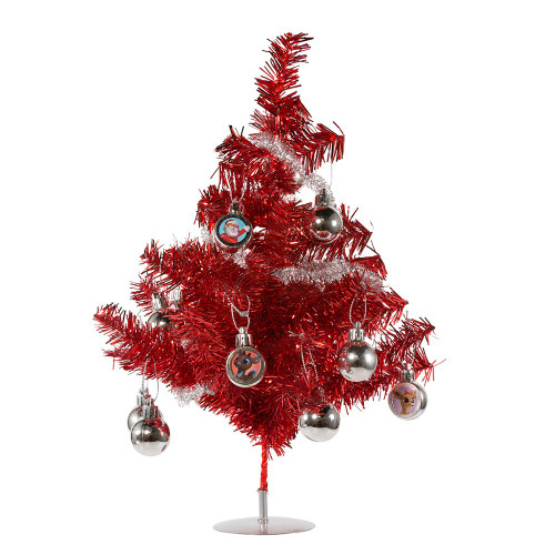 15“ Rudolph The Red Nose Reindeer® Un-Lit Tinsel Tree and Ornament Set