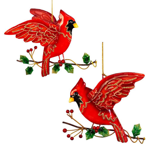 Cardinal Ornaments, 2 Assorted