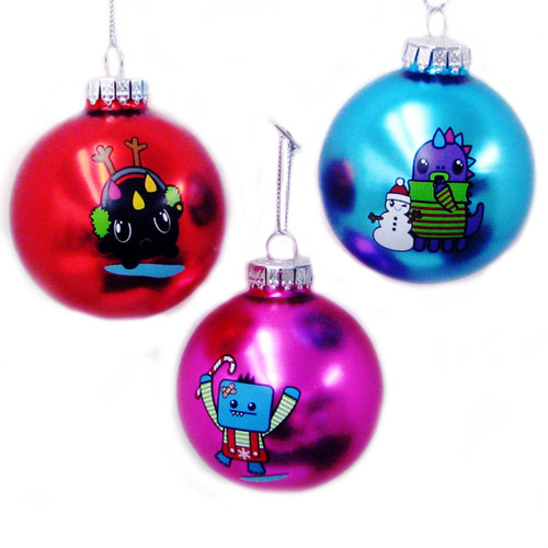 So So Happy© Glass Ball Ornaments, 3 Assorted