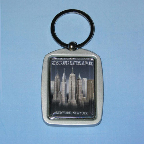 NYC Photo Key Chain With Skyscraper Souvenir