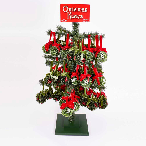 Christmas Kisses Mistletoe Ball With Display Tree, 54-Piece Set