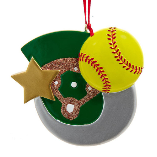 Softball Ornament For Personalization