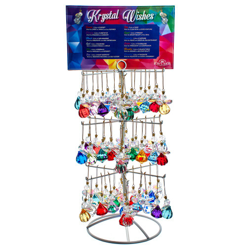 Krystal Wishes Angel Ornaments With 3-Tier Rack, 12 Assorted