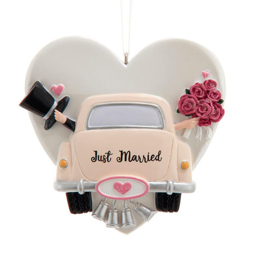 “Just Married“ Wedding Car Ornament For Personalization