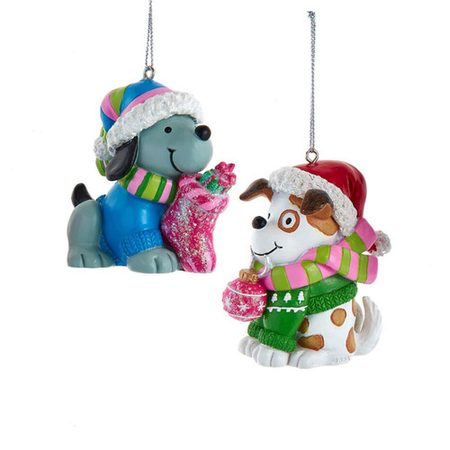 Colorful Dog Ornaments, 2 Assorted