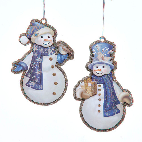 Snowman Ornaments, 2 Assorted