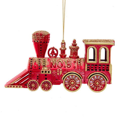 Red & Gold Train Ornament