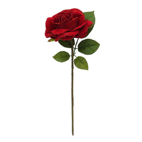 Rose With Glitter Pick