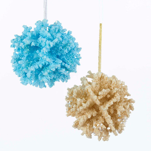Styrofoam Coral Ball Ornaments, 2 Assorted