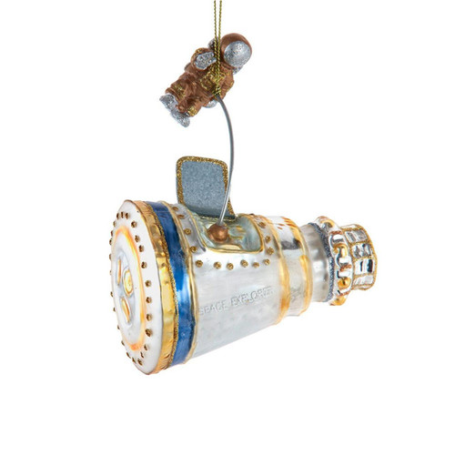 Glass Space Capsule With Astronaut Ornament