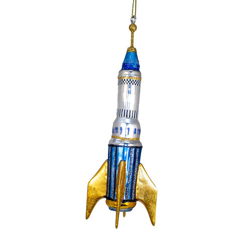 Glass Rocket Ornament