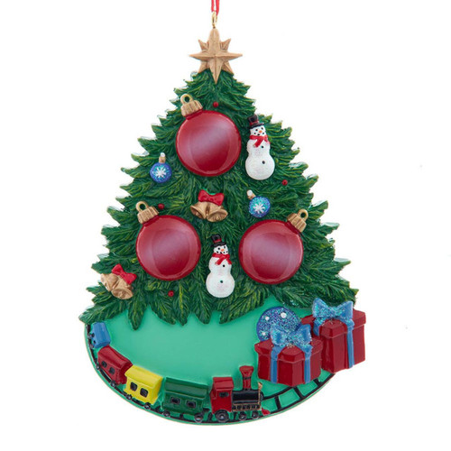 Christmas Tree Family of 3 Ornament For Personalization