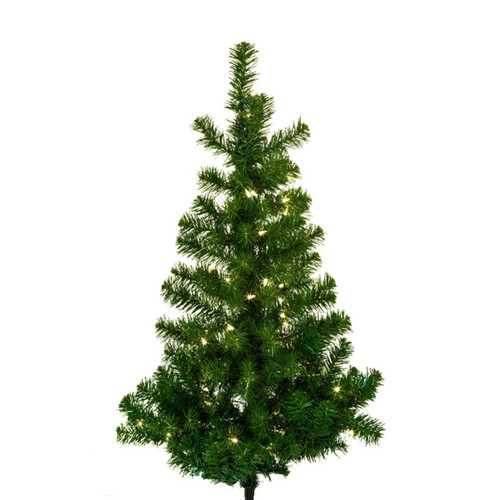 4' Pre-Lit Warm White LED Norway Pine Wall Tree