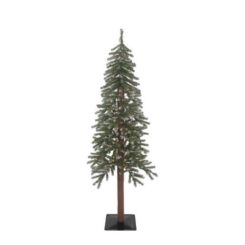 5' Pre-Lit Clear Incandescent Alpine Tree