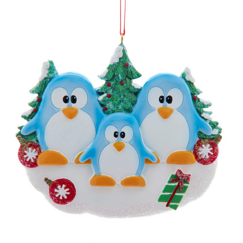 Penguin Family of 3 Ornament For Personalization
