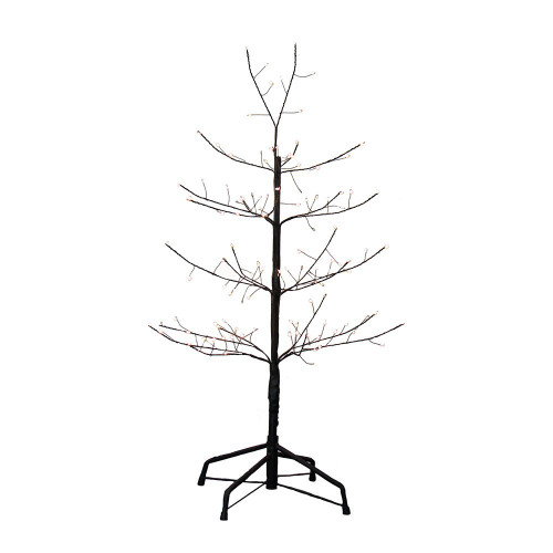 3' Pre-Lit Dual Color (Warm White & Cool White) Fairy Twinkle LED Black Twig Tree