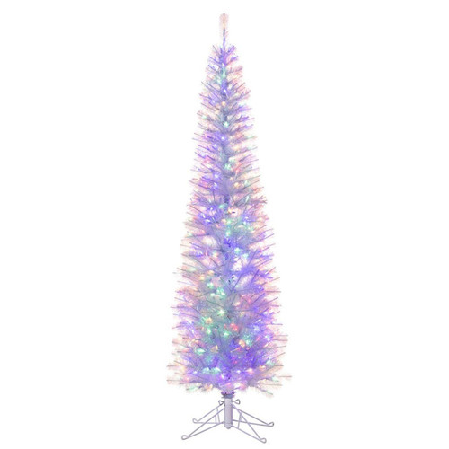7' Pre-Lit Color Changing LED Iridescent Slim Winchester Pine Tree
