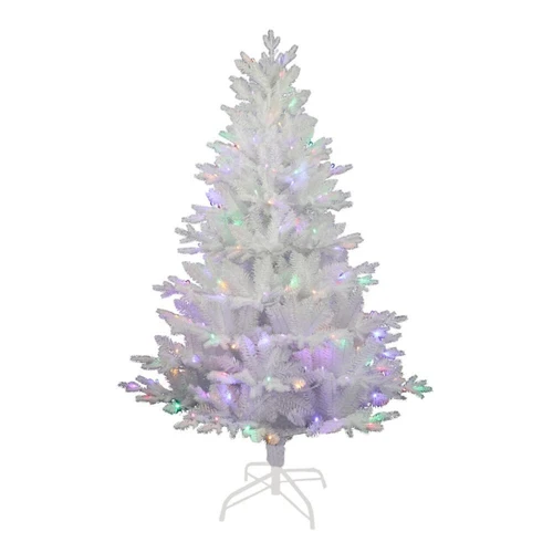 5' Pre-Lit Multicolor LED Jackson White Pine Tree