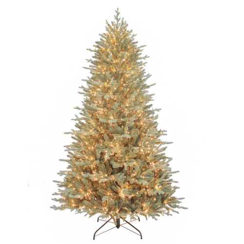 7.5' Pre-Lit Warm White Cluster LED Blue Spruce Tree