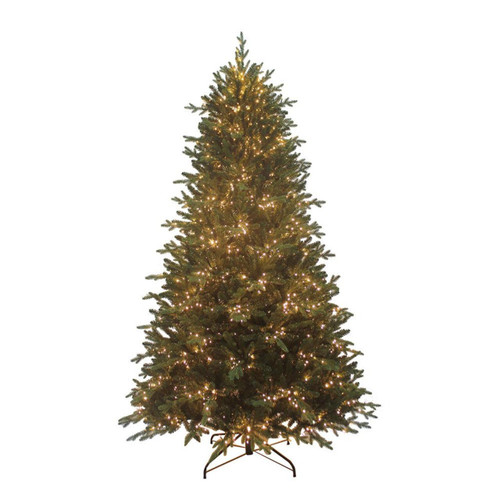 7.5' Pre-Lit Warm White Cluster LED Noble Fir Tree