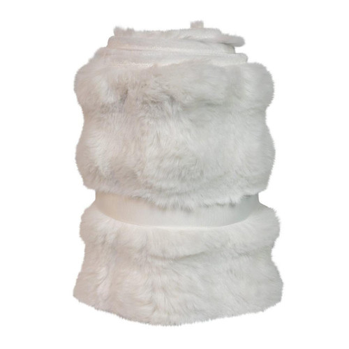 24“ White Fur Tree Collar