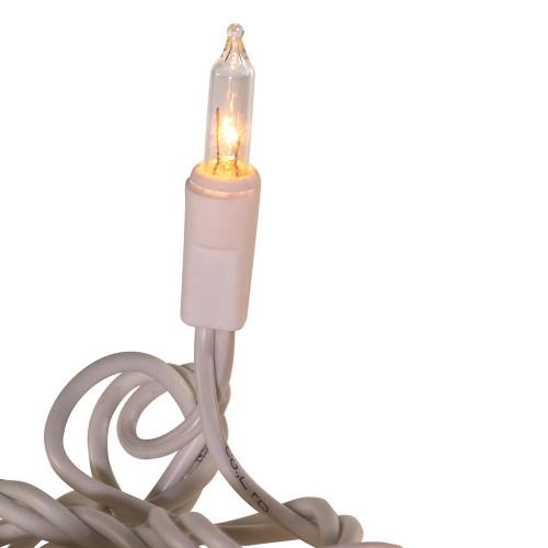 22.5' UL 50-Light Clear Light White Wire Light Set