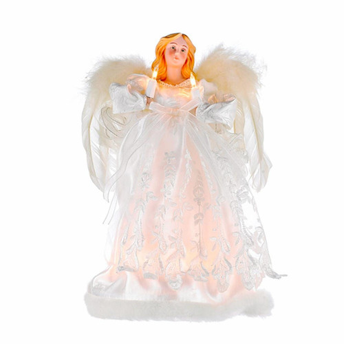 12“ UL 10-Light Ivory Angel Treetop