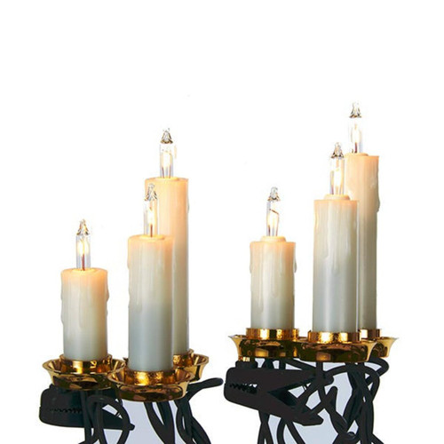 14' UL 15L White Triple Candle Light Set