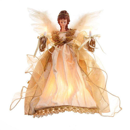 12“ UL 10-Light Gold Angel Treetop