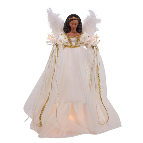 12“ UL 10-Light African American Ivory and Gold Treetop