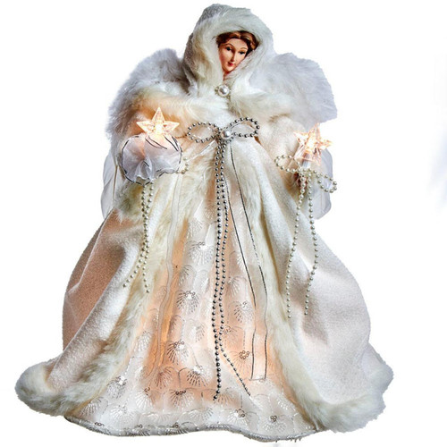 14“ UL 10-Light White Angel Treetop
