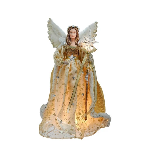16“ UL 10-Light Celestial Angel Treetop
